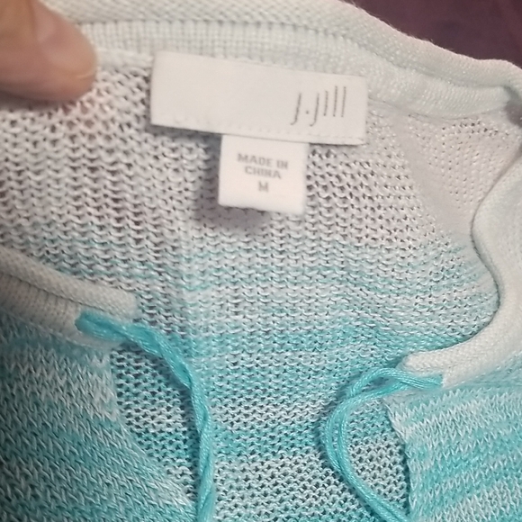 J. Jill Women's Ombre Blue Crewneck Sweater - Picture 2 of 7